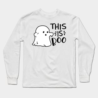 This Is Boo Sheet Ghost Retro Halloween Costume Men Women Long Sleeve T-Shirt